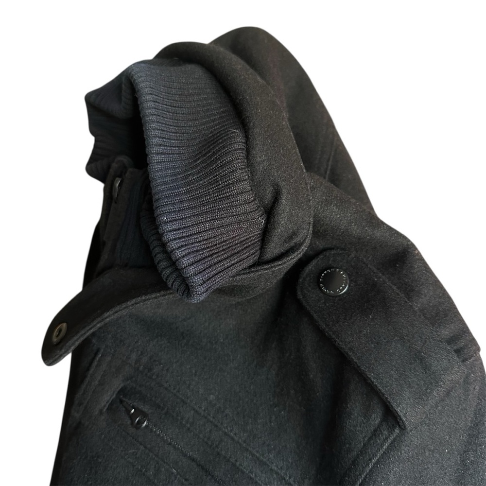 Buffalo David Bitton Wool Blend Black Military Jacket Heavy Duty Small Men’s - Picture 11 of 16